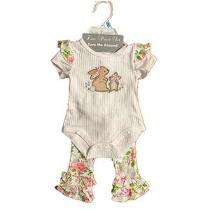Baby Essentials Baby Girl 4 Piece Easter Outfit Set